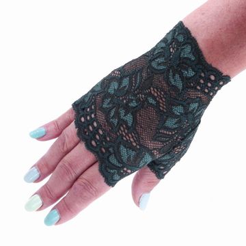 Перчатки ажурные темно-зеленые (016)
