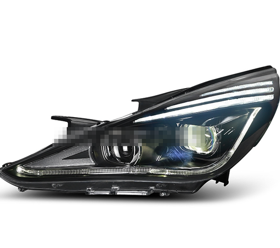 Передние фары Хендай Соната 2009-2014 V9 type [Комплект Л+П; ходовые огни; светодиодный поворотник; электрокорректор; FULL LED]