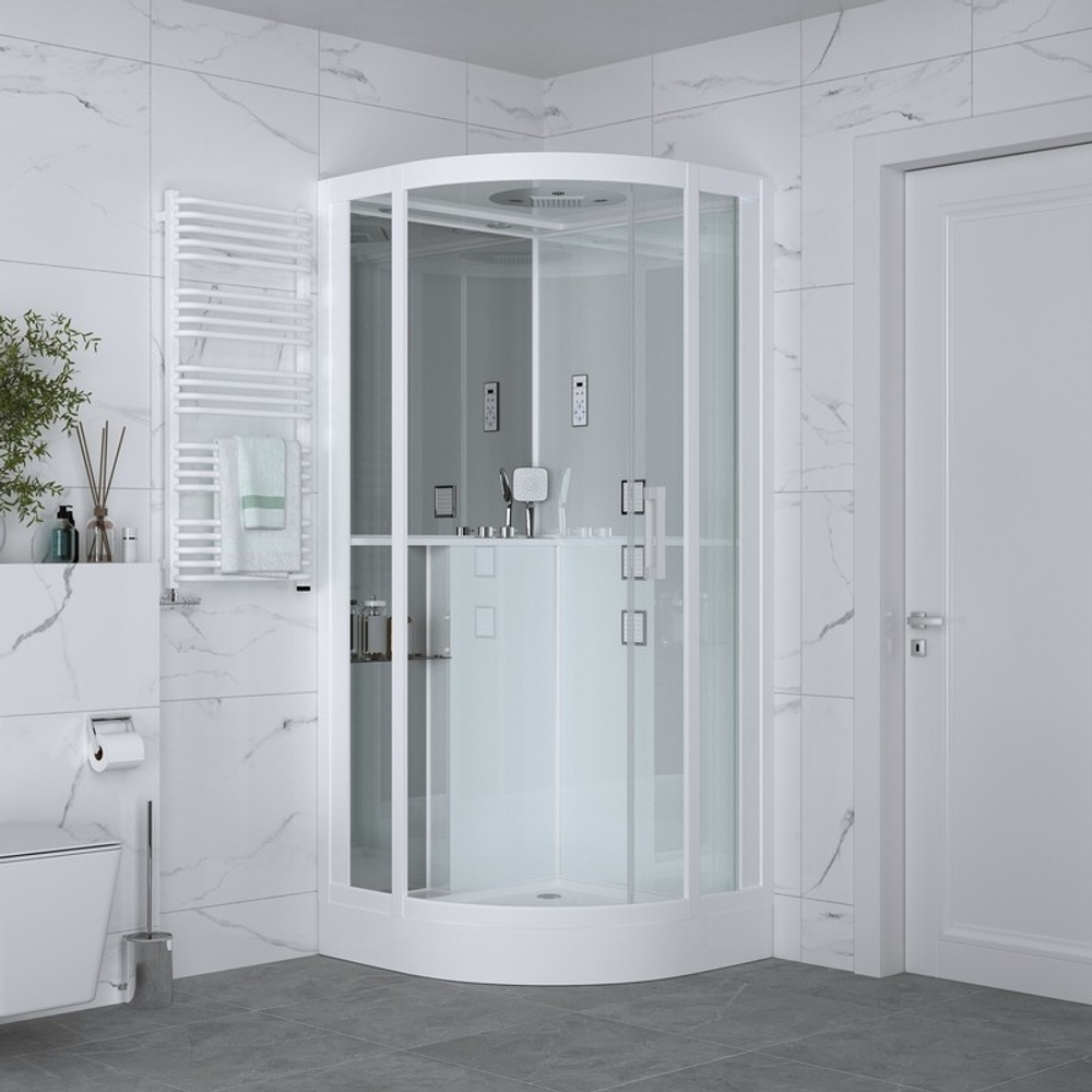 Душевая кабина Grossman Cosmo GR141 (100x100x215) дверь раздвижная,4 места