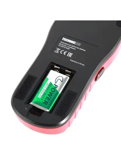 Электронный детектор дерева, металла и электропроводки TECHNICOM TC-ED101MW, 1х9В, 25-60мм глубина обнаружения