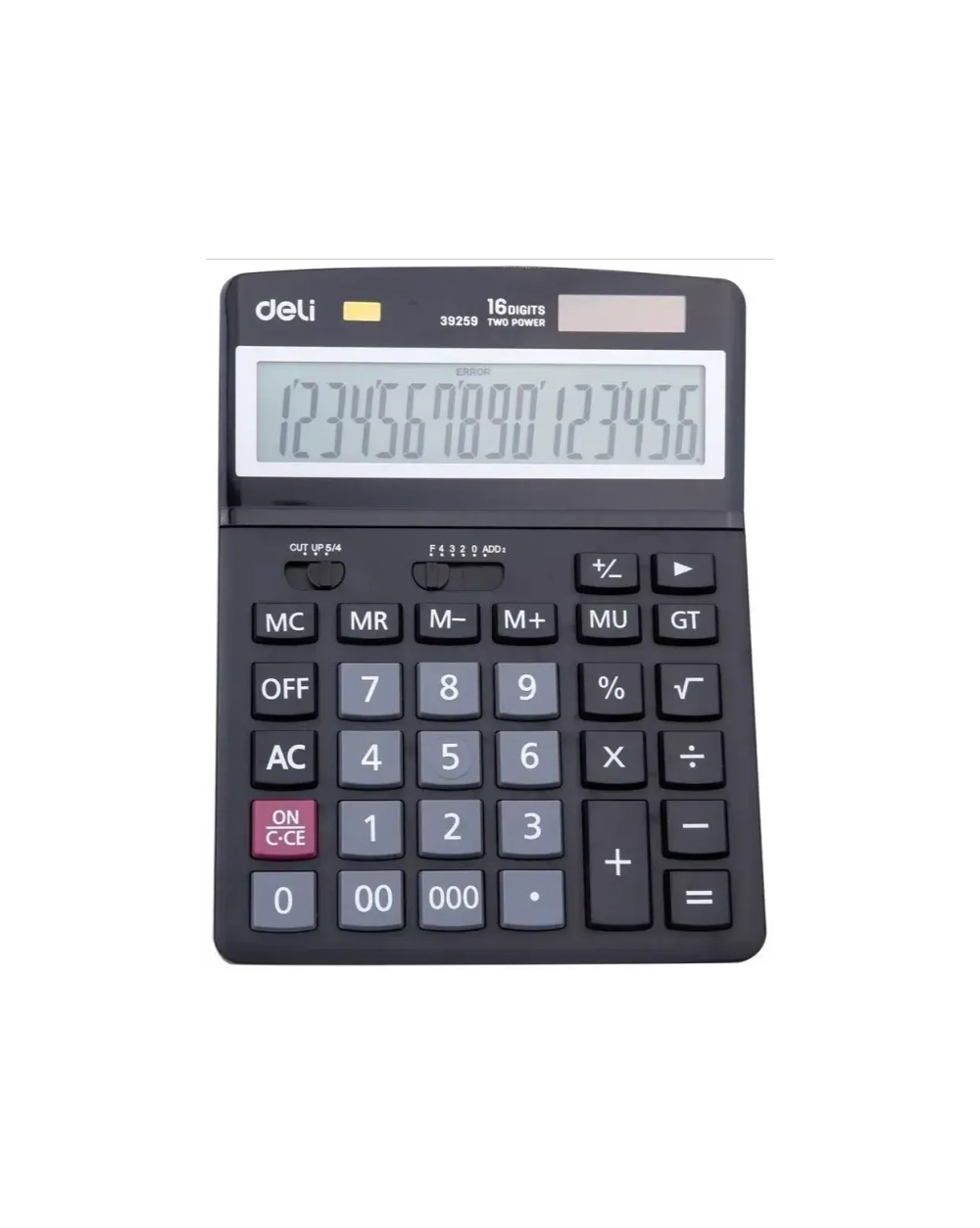 Калькулятор Deli 16 разр. 148.5*193 черный E39259