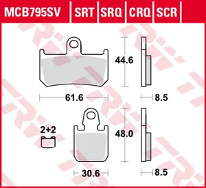 Колодки тормозные дисковые TRW MCB795SV