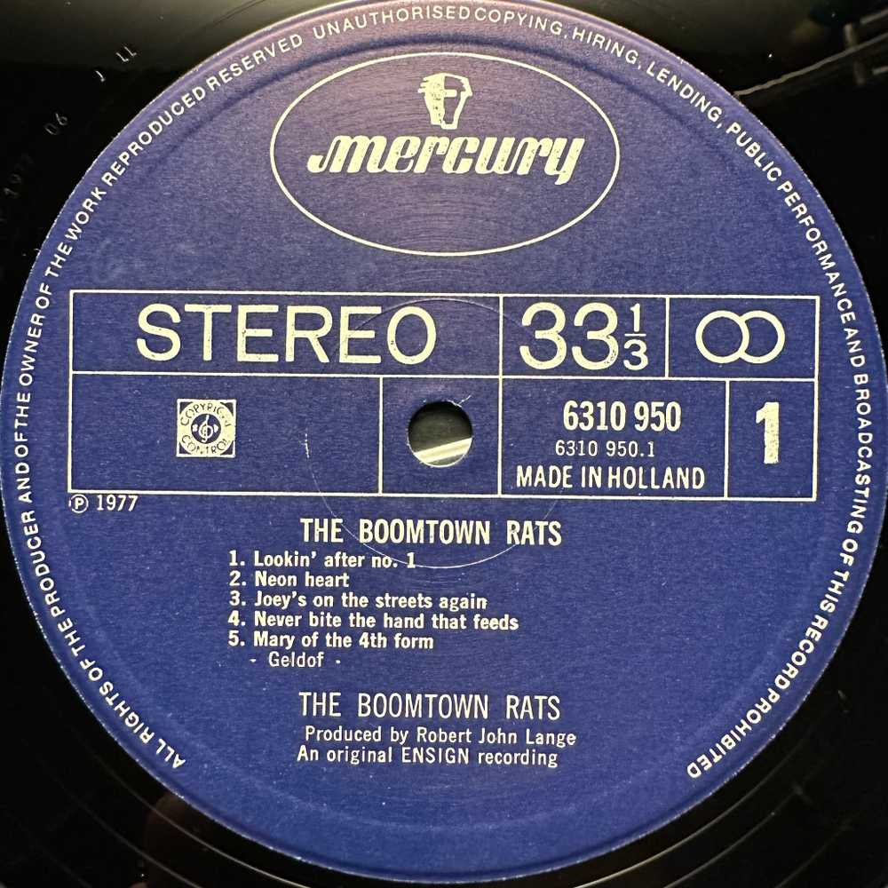 The Boomtown Rats - The Boomtown Rats (Голландия 1977г.)