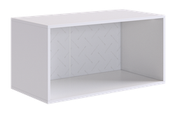 "Зефир" Антресоль двухдверная 118.01 (Белое дерево/пудра розовая (эмаль))