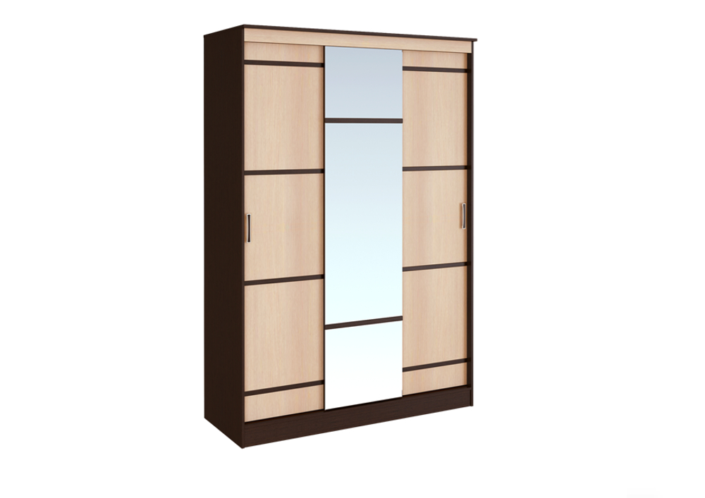 Шкаф-купе трехдверный Сакура, венге/лоредо