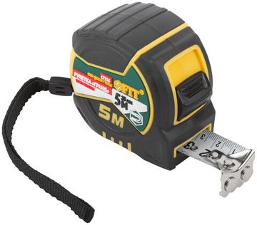 Рулетка "Гранд", калибр.лента, нейлон.покр., магн.крючок, двойной стопор, прорезин.корпус  5 м х 25 мм