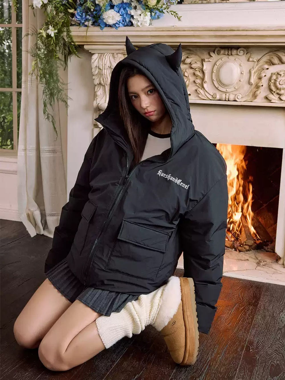 Куртка HARSHandCRUEL x SANRIO "Kuromi" Devil Horns Jacket