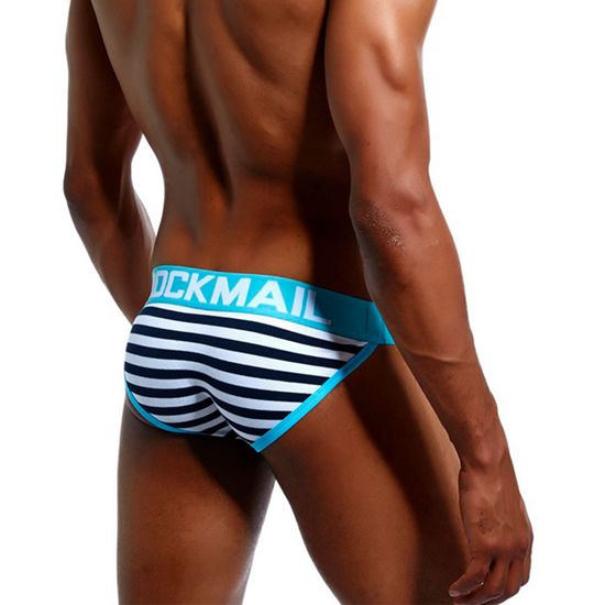 Мужские трусы танга голубые JOCKMAIL JM3027-17