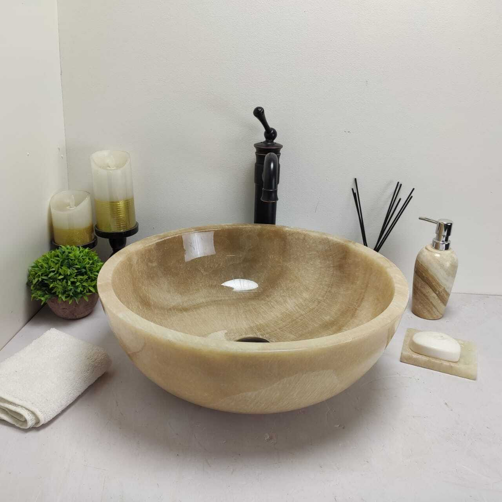 Раковина из оникса Bowl Sunset TinLip BO-60594 2cm 45*45*17