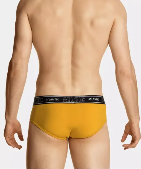 Мужские трусы слипы спорт Magic Pocket Atlantic MP-1569, желтые