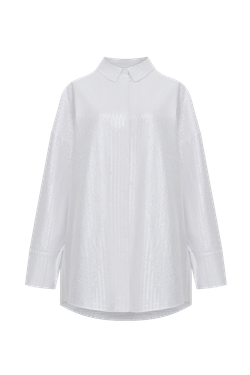 Рубашка с пайетками (Office Queen), белая
