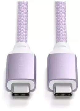 Кабель Satechi Type-C to Type-C 100W Charging Cable. Длина 2 м.  фиолетовый