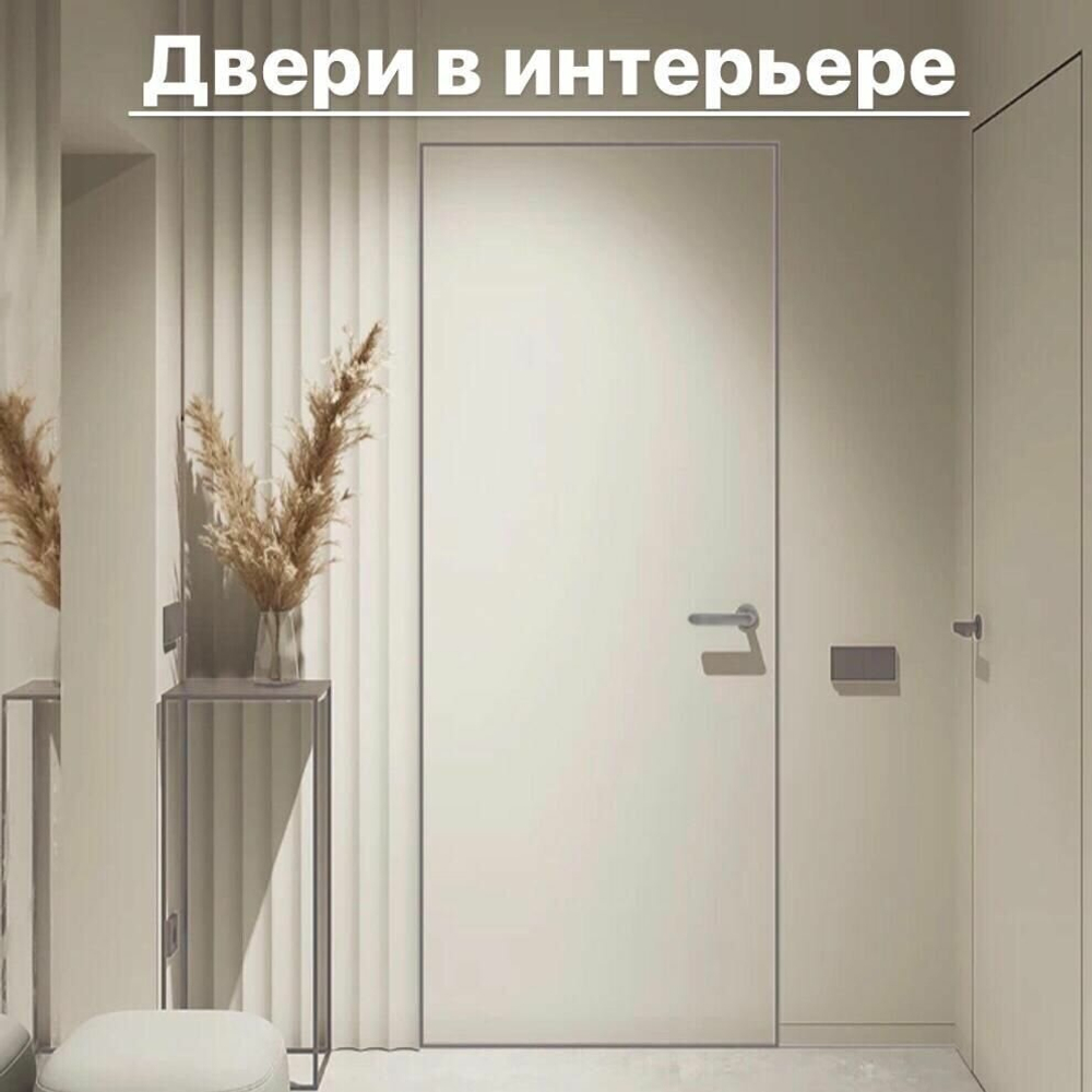 Скрытые межкомнатные двери в алюм. кромке invisible подкраску. Размер 2000х600 комплект