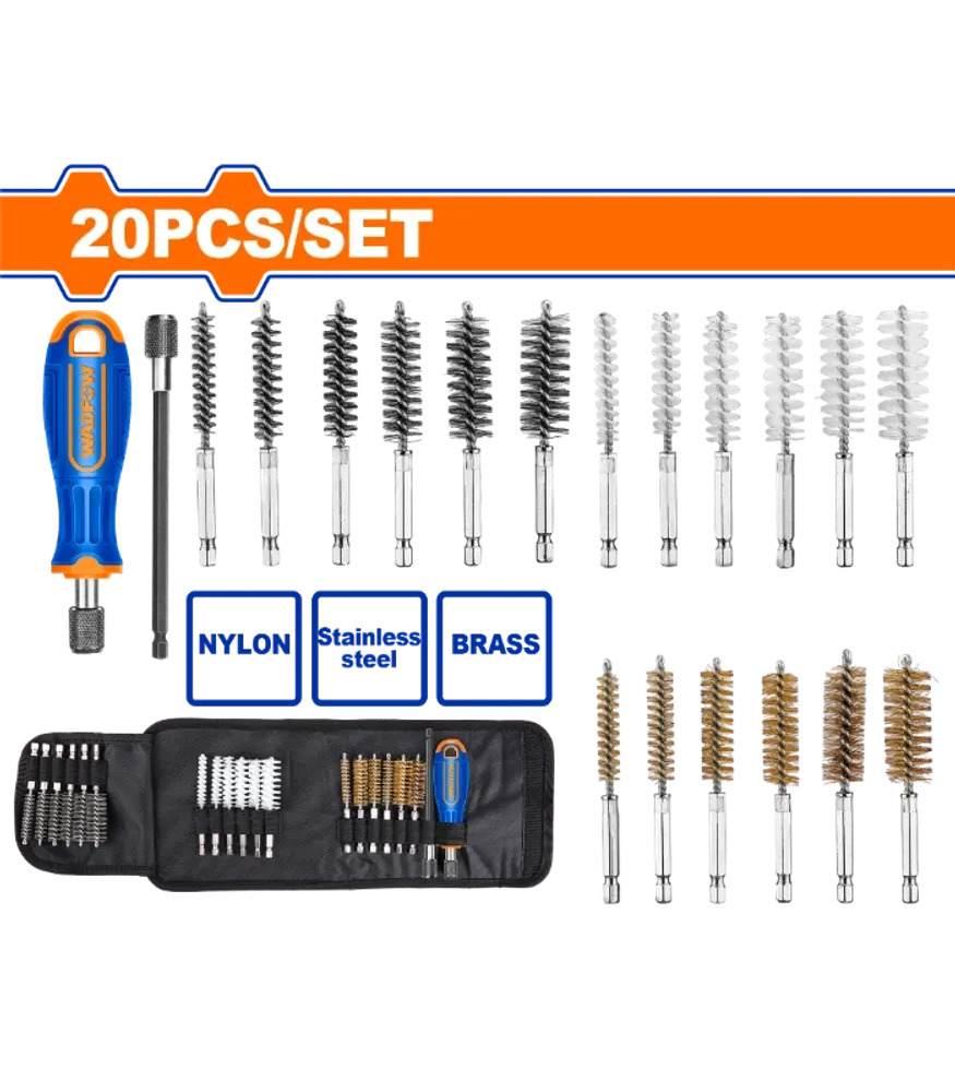 Набор ёршиков проволочных WADFOW WTB4520 20 шт.