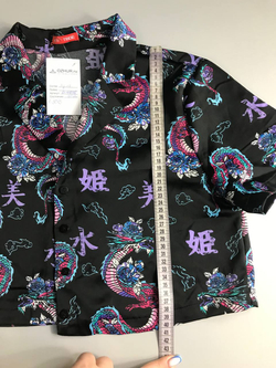 Жакет Твое с ярким принтом, маркировка М, визуально на 46 размер