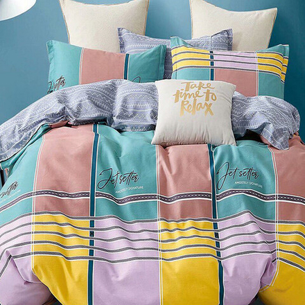 Комплект постельного белья "ВЛ. СВЕТОФОР", поплин, 100% хлопок, Россия.