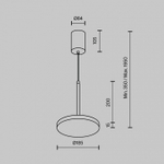 Подвесной светильник Maytoni Plato P076PL-L12W3K-BS