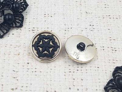 Пуговицы костюмные, d 2,2 см, золото с чёрным