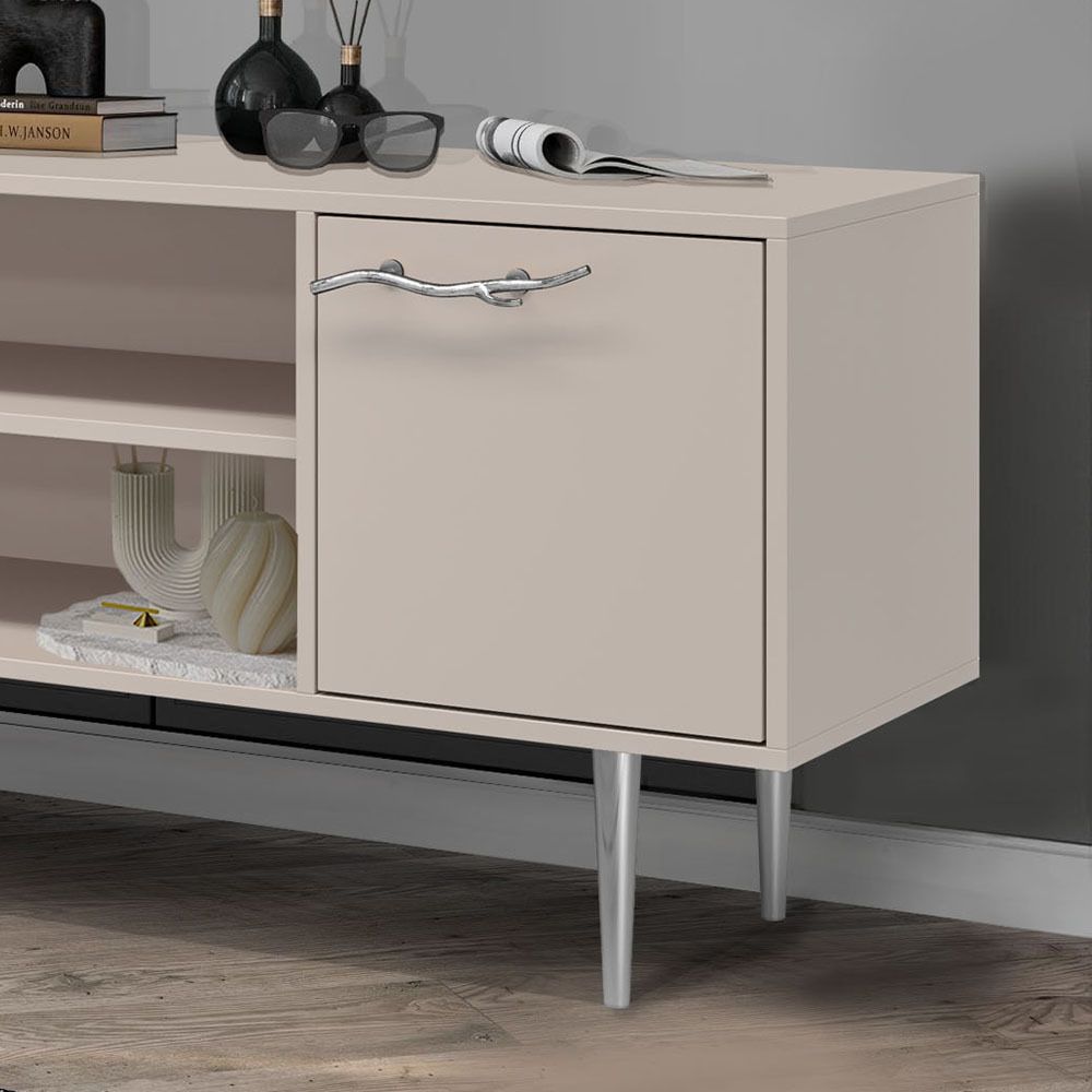 Тумба под ТВ Арт Колор matte 117см Стайл Сильвер Серый агат матовый