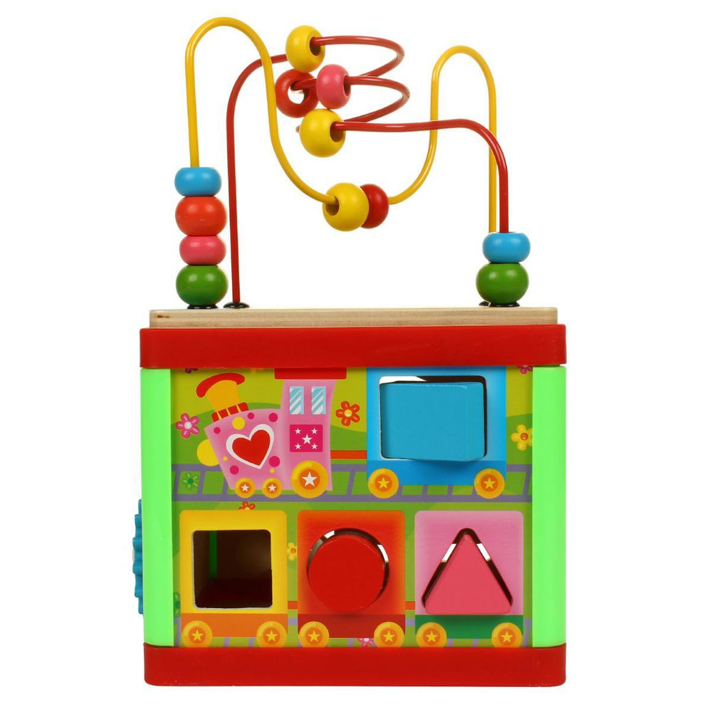 Развивающая игрушка деревянная Сортер обьемный 5 в 1, коробка C-41840