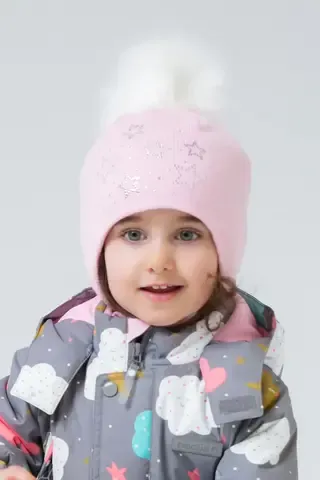 шапка  для девочки  КВ 20157/21ш/светлая астра