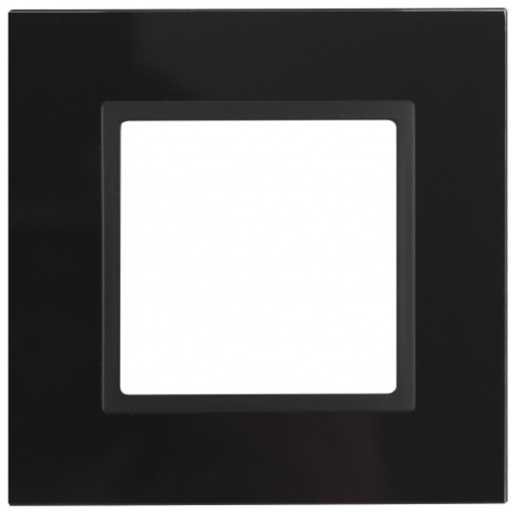 14-5101-05 ЭРА Рамка на 1 пост, стекло, Эра Elegance, чёрный+антр | Розетки и выключатели