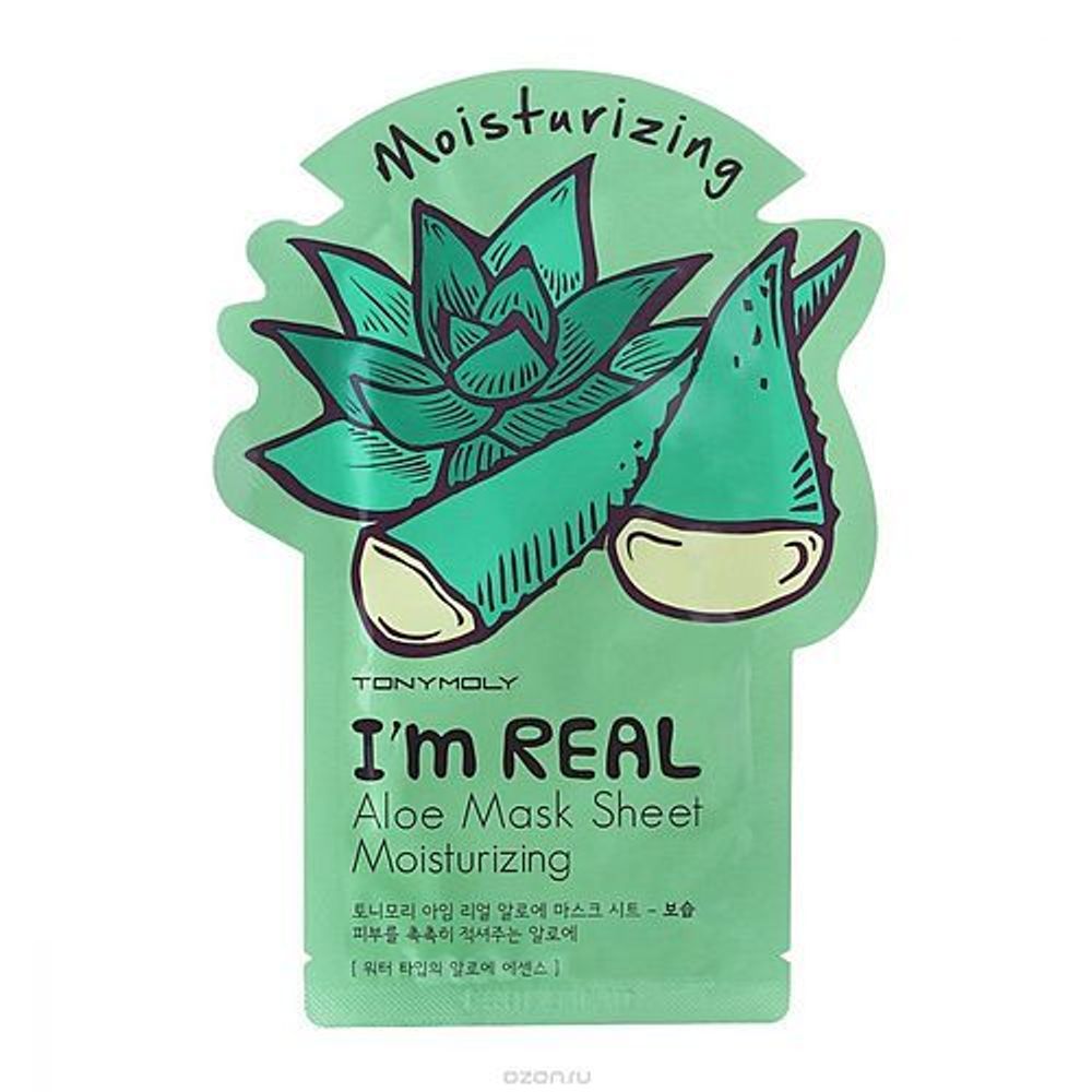 Tony Moly Маска для лица с алоэ - I&#39;m real aloe mask sheet, 21г