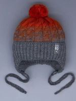 Шапка для мальчика осенняя на завязках