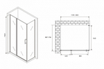 Душевой уголок Abber Sonnenstrand 120x70 AG04120S-S70 профиль Хром стекло прозрачное