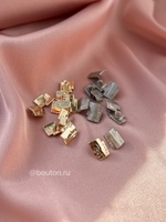 Пуговицы матовое серебро мятый металл 10 мм.