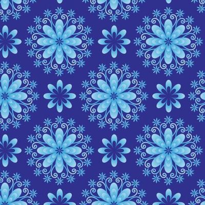 голубые цветы на синем фоне