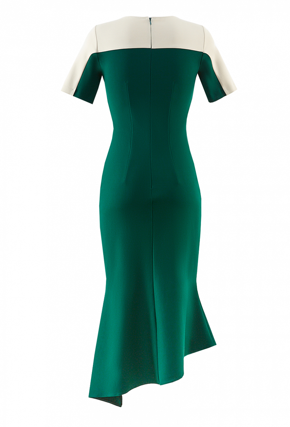 Трикотажное платье с коротким рукавом зелёное 25-02-20 SS