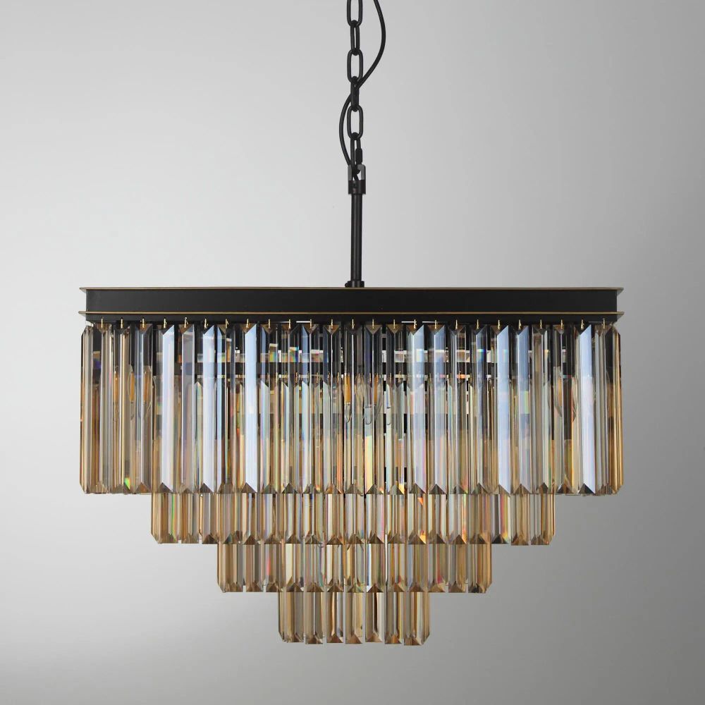 Citilux Мартин CL332242 Люстра хрустальная подвесная Шампань