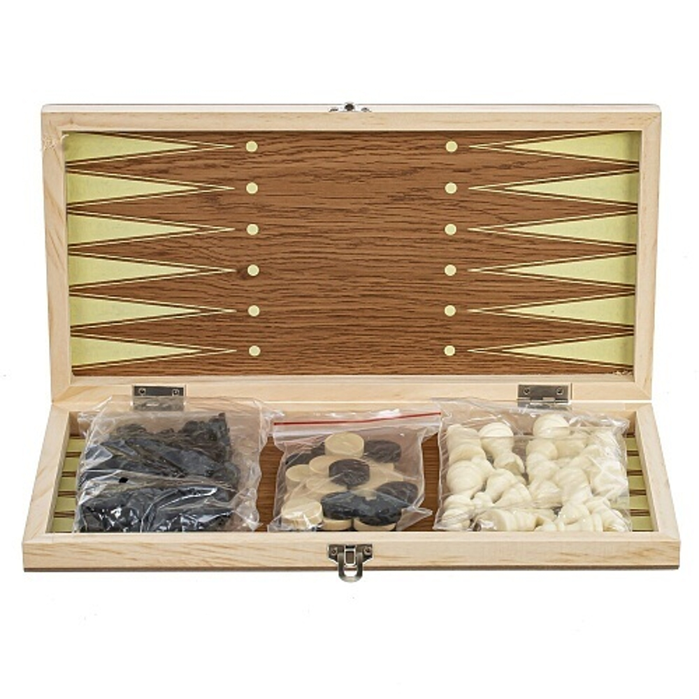 796260 Игра настольная 3 в 1 (шахматы, шашки, нарды)