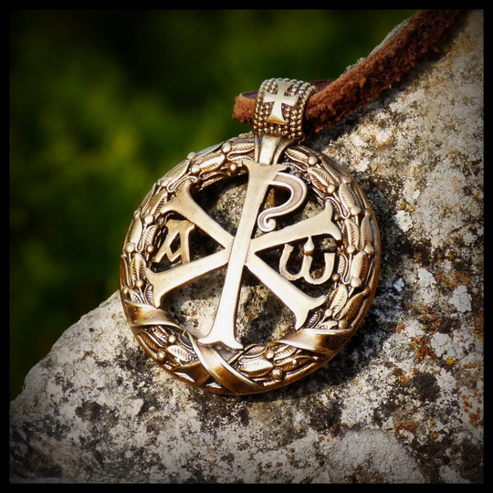 Кулон подвеска "Хризма" авторская работа , латунь