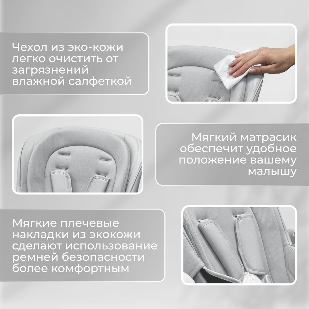 Стульчик-электрокачель BubaGO Aurora 4в1