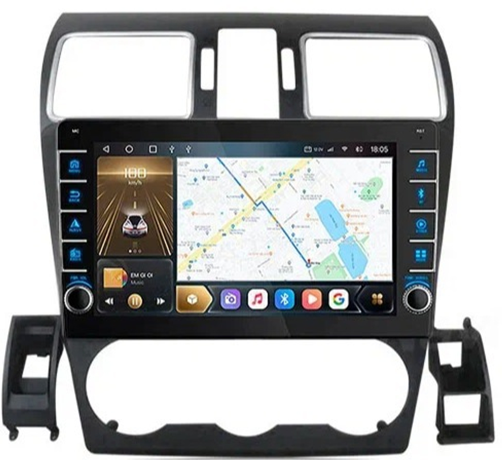 Магнитола для Subaru Forester, Impreza, XV 2015-2018 - Carmedia OL-9511-3 (кнопки и крутилки), Android 12, TS10, CarPlay, 4G SIM-слот