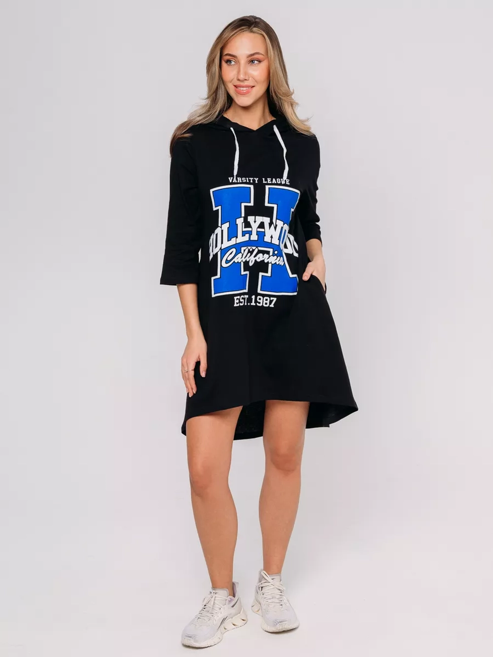 Туника платье удлиненная больших размеров домашняя