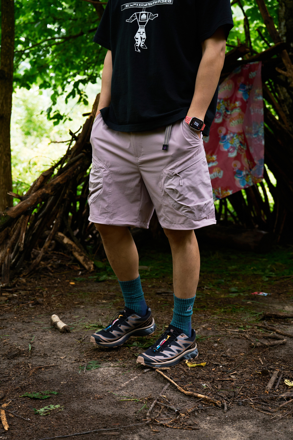 Шорты Nothomme Monterest Outdoor Loose-fit Cargo Short "Mist Powder"