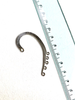 ш10-р Основа для моносерьги, 52*26мм, родий