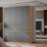 Шкаф 4-х створчатый Багира ШК-13 крафт/графит