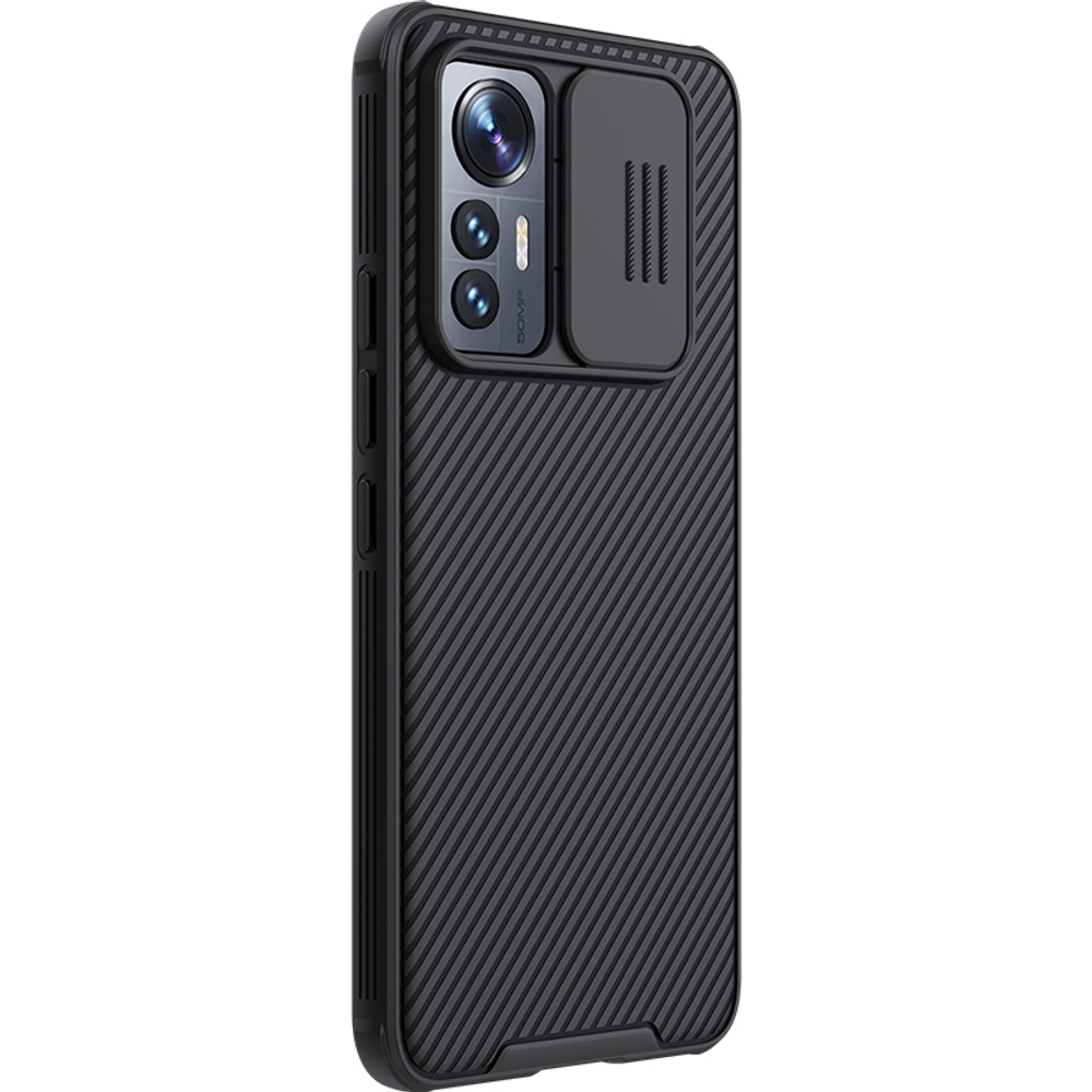 Усиленный двухкомпонентный чехол от Nillkin CamShield Pro Case для Xiaomi Mi 12 Lite 5G с защитной шторкой для камеры