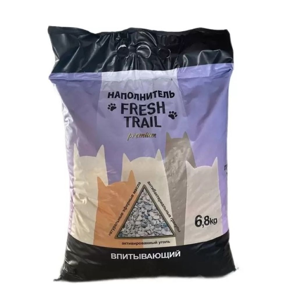Наполнитель FRESH TRAIL &quot;Premium&quot; кремниевый, впитывающий - 6,8 кг