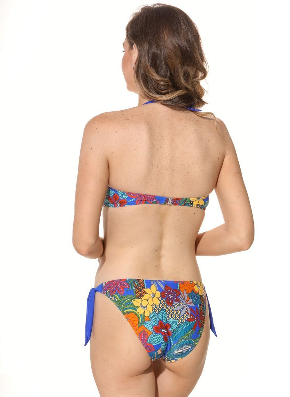 Раздельный купальник-фашия с тропическим принтом Tequila Sunrise (Размер: C/M) (Цвет: черный)