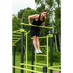 W337 Воркаут (рукоход, швед. стенка, 2 переклад., переклад. верт., накл. скамья, брусья) ZAVODSPORTA