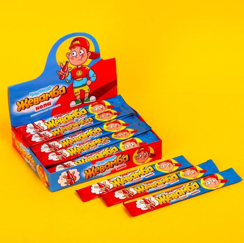 Конфета жевательная "Хулиганская жевамба" кола, 12 г