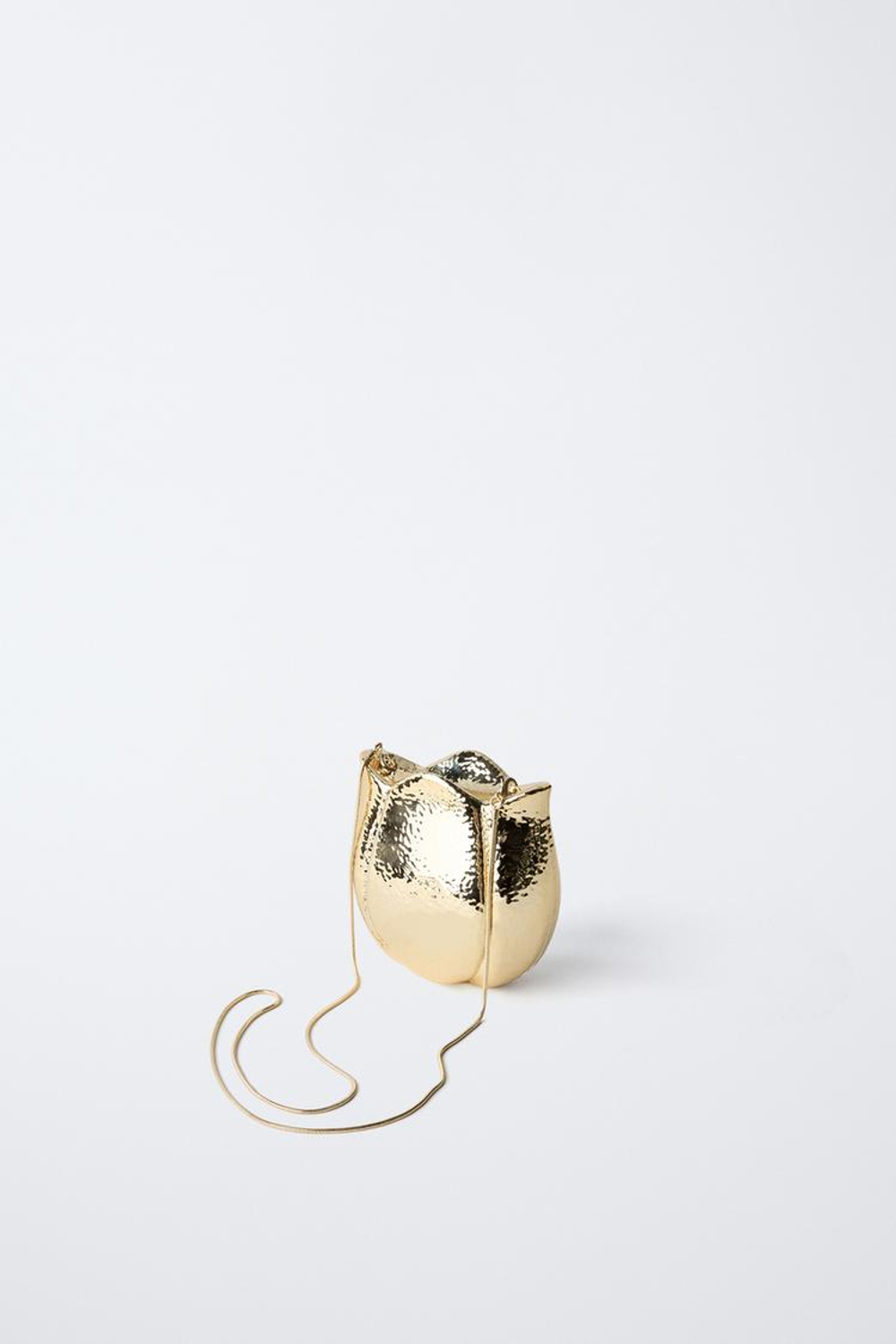 ZARA СУМКА-ТЮЛЬПАН, ЗОЛОТИСТЫЙ