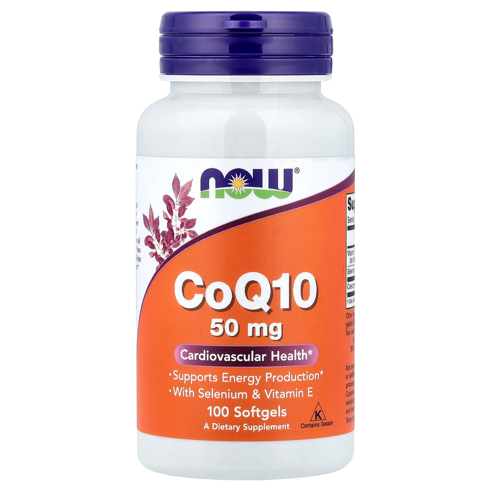 NOW Foods, коэнзим Q10 с селеном и витамином E, 100 капсул