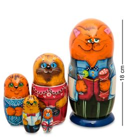 Народные промыслы МР-24/ 04-C Матрешка 5м «Кот»