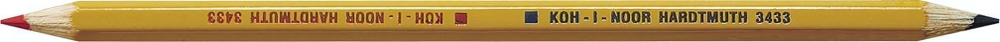 Карандаш двухцв. 3433 кр/син (KOH-I-NOOR)